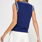 Winchester Embroidered Sleeveless Knit Tank Top