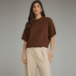Brown Boxy Knit Sweater - Side