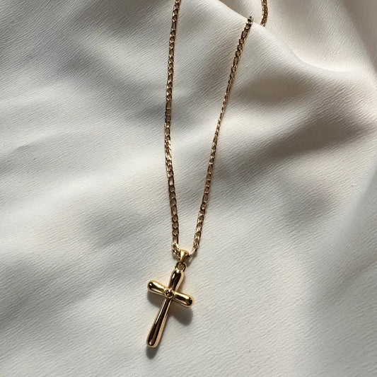 Bubble Cross Necklace by Mila & Stevie