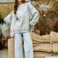 WWJD Embroidered Mock Neck Sweatshirt