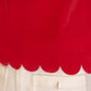 Justice Scalloped Hemline Bubble Sleeve Solid Corduroy Top