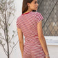 Marlowe Tee Classic Crewneck Stripe Short Sleeve T-Shirt