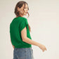 Lyric Drop Shoulder Front Knotted Sweater Top