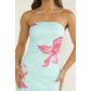 Blue Ridge Strapless Floral Open Back Maxi Dress