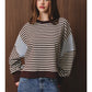 Embrace Preppy Oversized Knit Sweatshirt