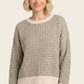 Charlotte Waffle Textured Crew Neck Sweater