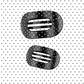 Black Polka Dot Party Medium Flat Round Hair Clip
