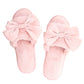 Plush Slippers - Light Blush Bow