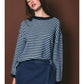 Wren Contrast Striped Crew Sweater