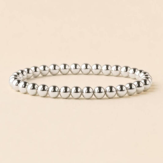 Layering Bracelets-6mm Silver Stacking Bracelets-Smooth
