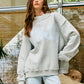 WWJD Embroidered Mock Neck Sweatshirt