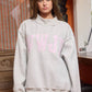 WWJD Embroidered Mock Neck Sweatshirt