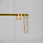 Hexagon Huggie Earrings - Gold or Silver