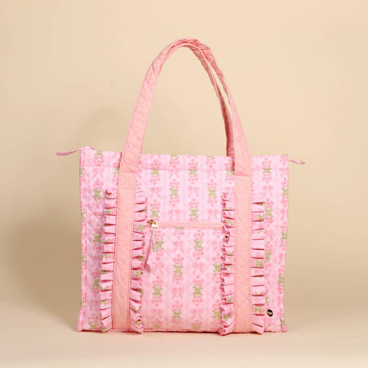 The Everyday Quilted Tote Bag–Oh So Fancy Pink
