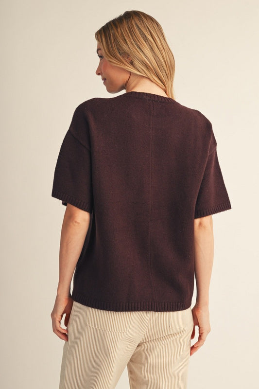 Core Drop Shoulder Comfy Sweater Top
