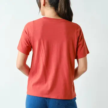 Lauren Pima Cotton Blend V-Neck Tee