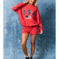 Embo "USA" Flag Embo Mid Rise Sweatshorts