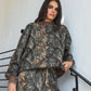 Bayou Mock Neck Dark Woodland Camo Mock Neck Sweatshirt