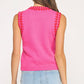 Winchester Embroidered Sleeveless Knit Tank Top