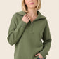 Rise O Ring Half Zip Mock Neck Pullover Sweater