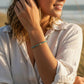 Faith Over Fear Turquoise Jasper Stretch Bracelet w/ Cross