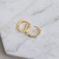 Hexagon Huggie Earrings - Gold or Silver