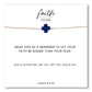 Faith Over Fear Lapis Lazuli Cross Necklace on Gold Chain