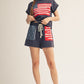 American Flag Shorts Drawstring Waist American Flag Casual Shorts