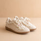 The April | Cream Lace-Trimmed Retro Sneaker