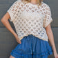 Cutie Denim Drawstring Ruffle Tiered Shorts