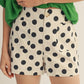 Yield High Waist Polka Dot Print Shorts