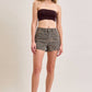 Kenzie 3” Inseam High Rise Tiger Print Shorts by Hidden Denim