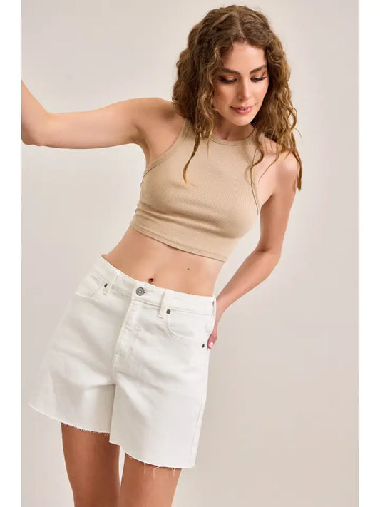 Hartfield 5” Inseam High Rise Ava A-Line Shorts by Hidden