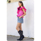 Harrods Ruffled Poplin Detail Knit Top