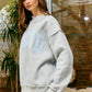 WWJD Embroidered Mock Neck Sweatshirt
