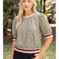 Eugene Stripe Band Detail Floral Eyelet Top