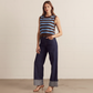Dark Brown Striped Vest - Front