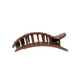 Brown Crocodile Medium Flat Round Hair Clip