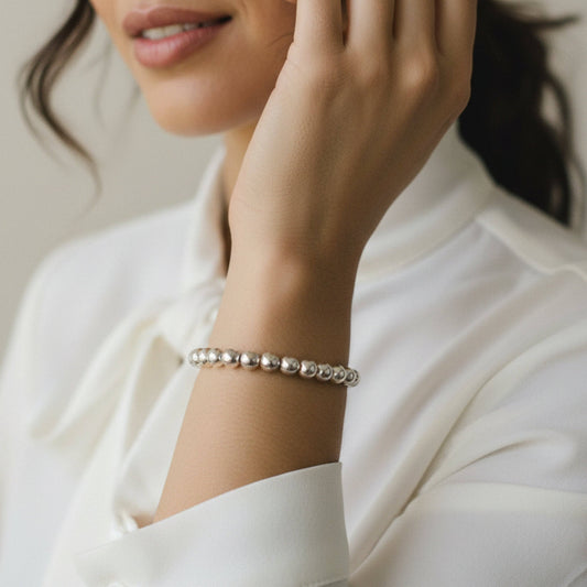 Layering Bracelets-6mm Silver Stacking Bracelets-Smooth