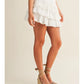 Florence Lace Inset Triple Tiered Ruffle Skort