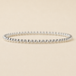 Silver Plated 4mm Smooth Beaded Stretch Bracelet
