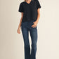 Fuse Lace Patch Hem Detail Solid Top