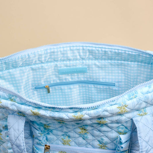 The Everyday Quilted Tote Bag–Oh So Fancy Blue