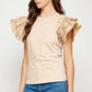 Maysvill eFlutter Ruffle Sleeve Top