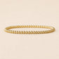 Tarnish Resistant Gold Plated 4mm Textured Beaded Stretch Br