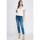 Harrods Ruffled Poplin Detail Knit Top