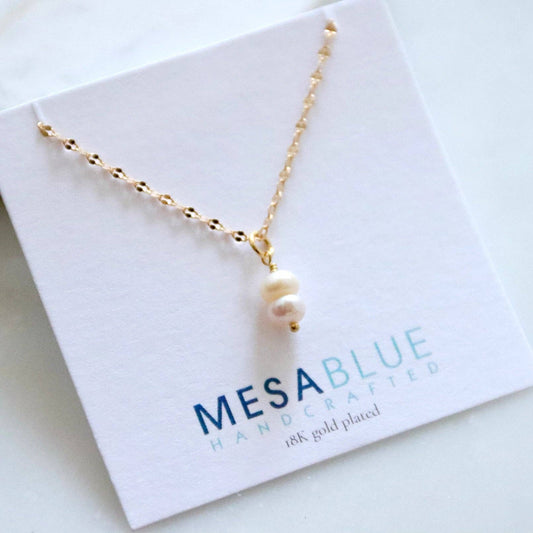 Double Pearl Necklace
