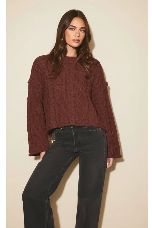 Cable Yarn Sweater