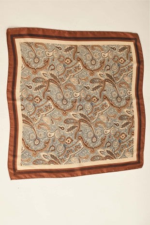 Boho paisley print elegant silk scarf
