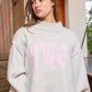 WWJD Embroidered Mock Neck Sweatshirt